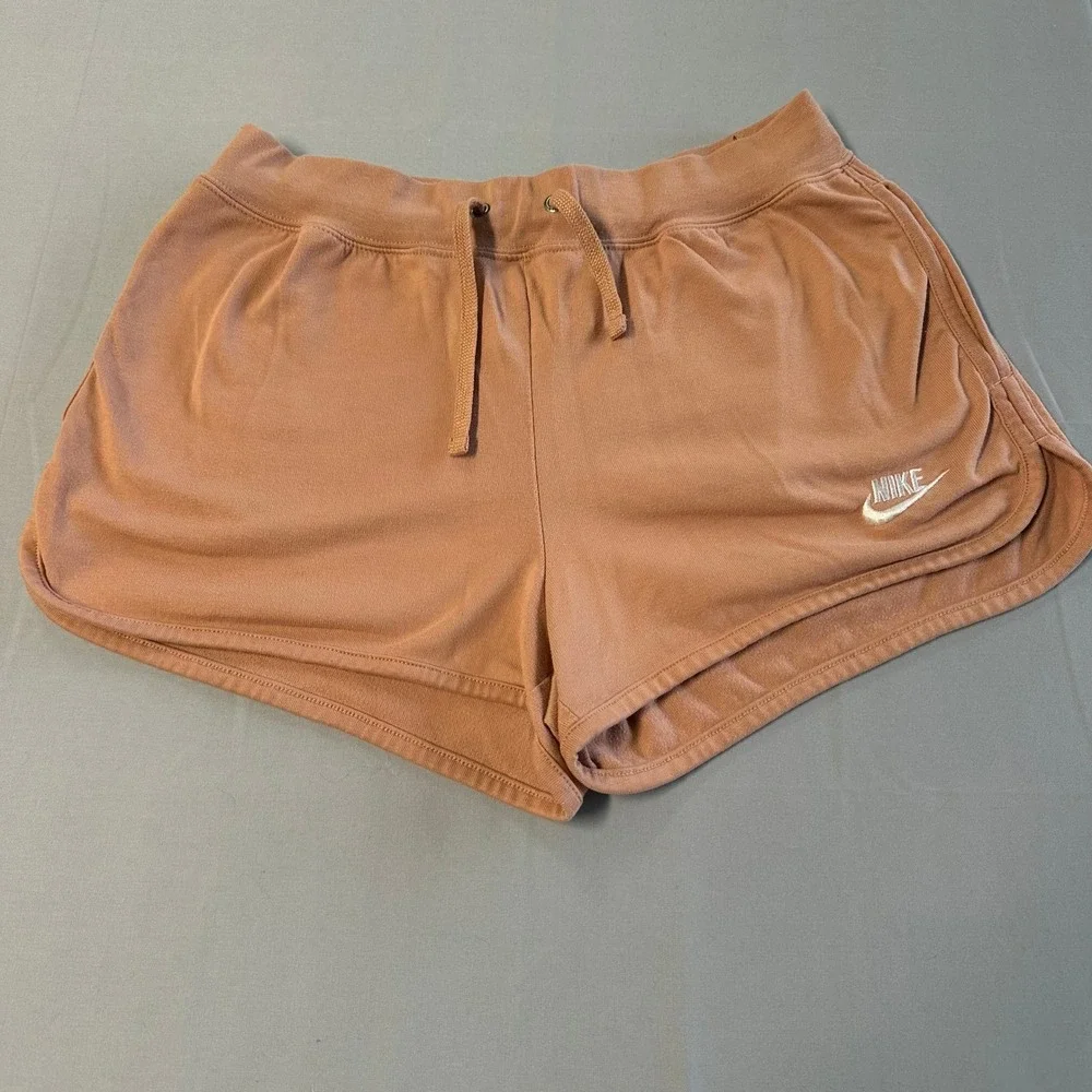 Nike Sportswear Gym Vintage Shorts Womens Small Dusty Rose CJ1826-827 Retro Logo